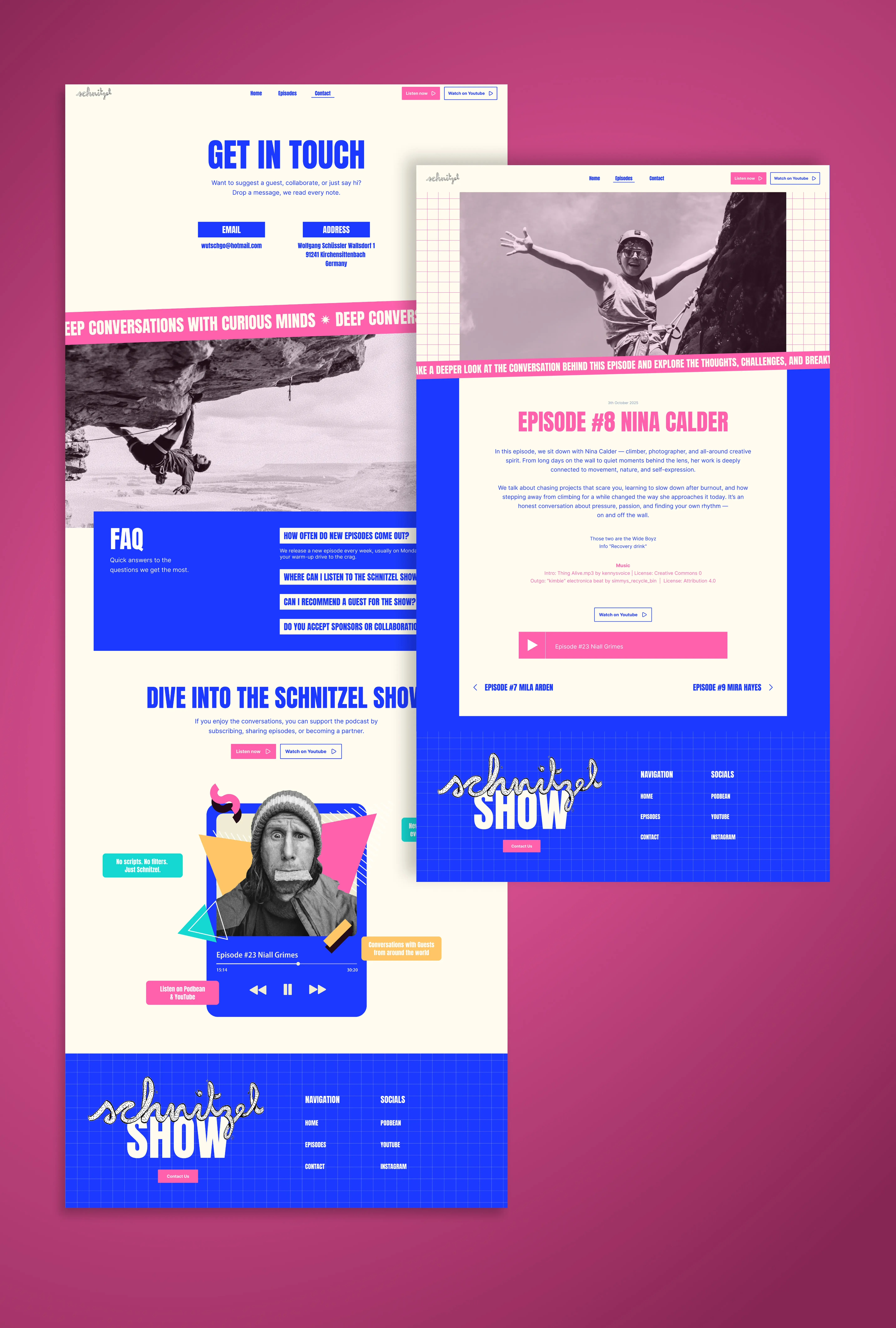Schnitzel Podcast screenshots